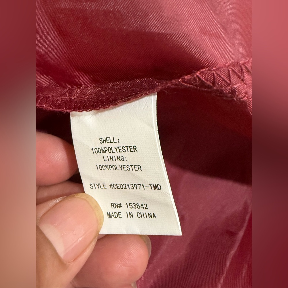 MELLODAY Girls' Burgundy Ruffle-Strap Tulle Maxi Dress - Picture 5 of 6